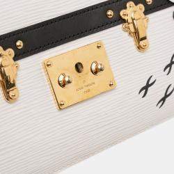 Pre Owned Louis Vuitton Black/White Epi Trunk Clutch