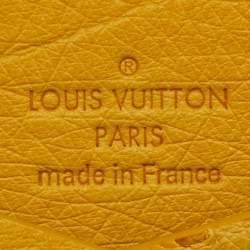 Pre Owned Louis Vuitton Yellow Ostrich Leather Card Holder