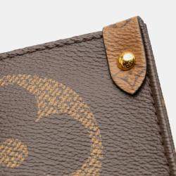 Pre Owned Louis Vuitton Brown Monogram Reverse Giant OnTheGo GM