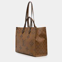 Pre Owned Louis Vuitton Brown Monogram Reverse Giant OnTheGo GM