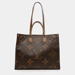 Pre Owned Louis Vuitton Brown Monogram Reverse Giant OnTheGo GM