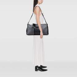 Pre Owned Louis Vuitton Grey Monogram Eclipse Reverse Keepall Bandouliere 50