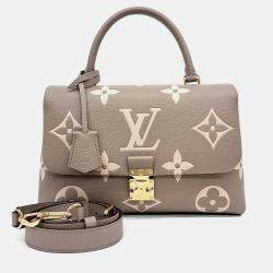 Pre Owned Louis Vuitton Beige Leather Empreinte Madeleine MM