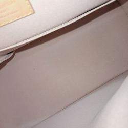 Pre Owned Louis Vuitton Beige Patent Leather Vernis Alma GM