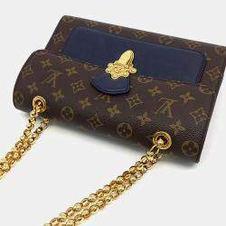 Pre Owned Louis Vuitton Brown Navy Blue Coated Canvas and Leather Monogram Victoire