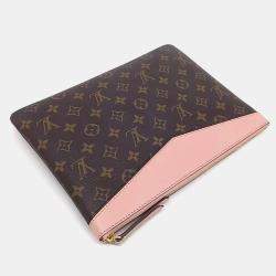 Pre Owned Louis Vuitton Brown Canvas Daily Clutch
