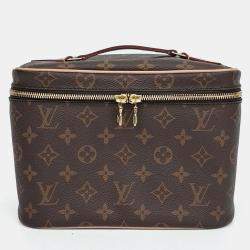 Pre Owned Louis Vuitton Brown Coated Canvas Monogram Nice BB