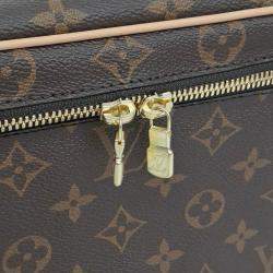 Pre Owned Louis Vuitton Brown Coated Canvas Monogram Nice BB