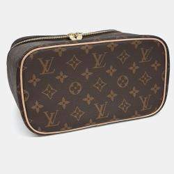 Pre Owned Louis Vuitton Brown Coated Canvas Monogram Nice BB