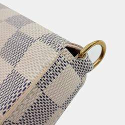 Pre Owned Louis Vuitton Beige/Blue Coated Canvas Pochette Felicie