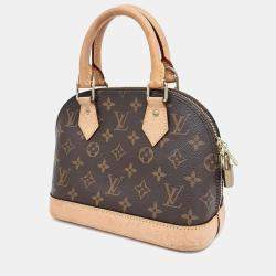Pre Owned Louis Vuitton Brown Coated Canvas Monogram Alma BB