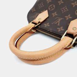 Pre Owned Louis Vuitton Brown Coated Canvas Monogram Alma BB