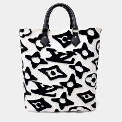Pre Owned Louis Vuitton Black/White Canvas X Urs Fischer Tote Bag