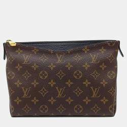 Pre Owned Louis Vuitton Black/Brown Canvas Monogram Pallas Beauty Case
