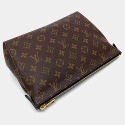 Pre Owned Louis Vuitton Black/Brown Canvas Monogram Pallas Beauty Case
