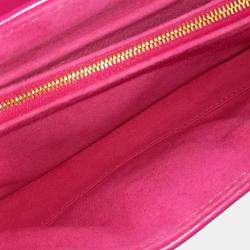 Pre Owned Louis Vuitton Pink Leather New Wave Chain Shoulder Bag