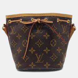Pre Owned Louis Vuitton Brown Canvas Nano Noe