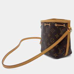 Pre Owned Louis Vuitton Brown Canvas Nano Noe
