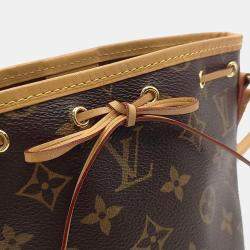 Pre Owned Louis Vuitton Brown Canvas Nano Noe