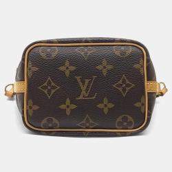 Pre Owned Louis Vuitton Brown Canvas Nano Noe