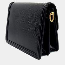 Pre Owned Louis Vuitton Black Leather Epi Dauphine MM