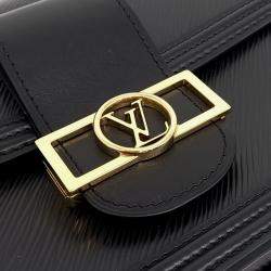Pre Owned Louis Vuitton Black Leather Epi Dauphine MM