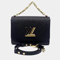Pre Owned Louis Vuitton Black Leather Epi Twist MM