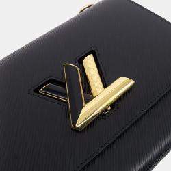Pre Owned Louis Vuitton Black Leather Epi Twist MM