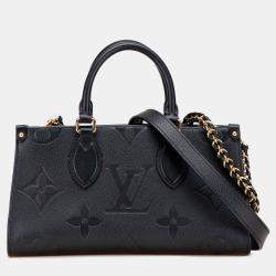 Pre Owned Louis Vuitton Black Monogram Giant Empreinte OnTheGo East West