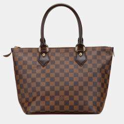 Pre Owned Louis Vuitton Brown Damier Ebene Saleya PM