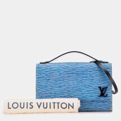 Pre Owned Louis Vuitton Blue Epi Denim Clery