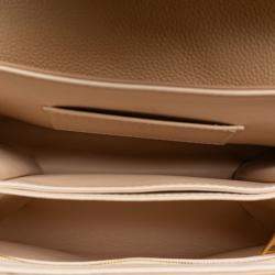 Pre Owned Louis Vuitton Beige Grained Smooth Calfskin Rose Des Vents PM