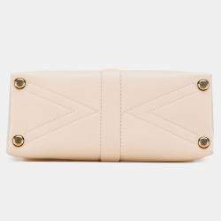 Pre Owned Louis Vuitton Beige Grained Smooth Calfskin Rose Des Vents PM