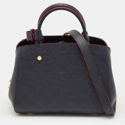 Pre Owned Louis Vuitton Marine Rogue Monogram Empreinte Leather Montaigne BB Bag