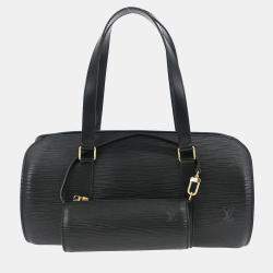 Pre Owned Louis Vuitton Black Epi Soufflot Handbag