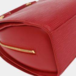 Pre Owned Louis Vuitton Red Epi Pont Neuf Handbag