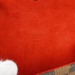 Pre Owned Louis Vuitton Damier Pochette Florentine Belt Bum Bag #S