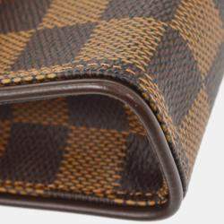 Pre Owned Louis Vuitton Damier Pochette Florentine Belt Bum Bag #S