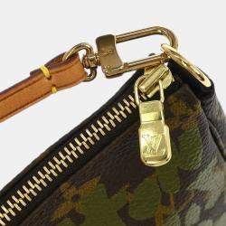 Pre Owned Louis Vuitton khaki Graffiti Pochette Accessoires Handbag
