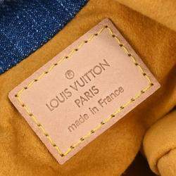 Pre Owned Louis Vuitton Blue Monogram Denim Pleaty Handbag