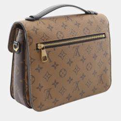 Pre Owned Louis Vuitton Brown Monogram Reverse Pochette Metis