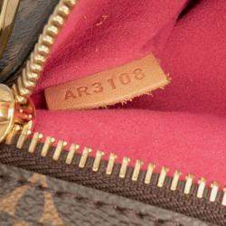Pre Owned Louis Vuitton Brown Monogram Patches Pochette Metis