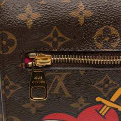 Pre Owned Louis Vuitton Brown Monogram Patches Pochette Metis
