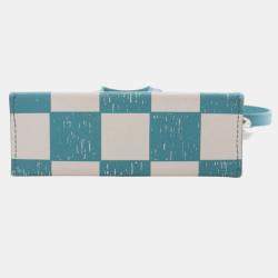 Pre Owned Louis Vuitton Blue White Damier Checkerboard Sac Plat XS