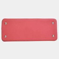 Pre Owned Louis Vuitton Pink Taurillon Capucines MM