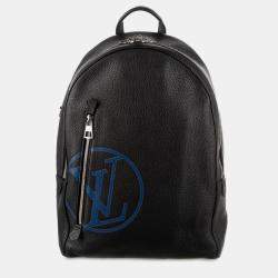 Pre Owned Louis Vuitton Black Blue Taurillon Armand LV Circle 