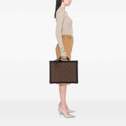 Pre Owned Louis Vuitton Brown Monogram Reverse Cotteville 40