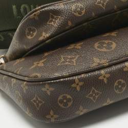 Pre Owned Louis Vuitton Khaki Monogram Canvas Multi Pochette Accessories Bag