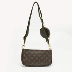 Pre Owned Louis Vuitton Khaki Monogram Canvas Multi Pochette Accessories Bag