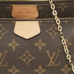 Pre Owned Louis Vuitton Khaki Monogram Canvas Multi Pochette Accessories Bag
